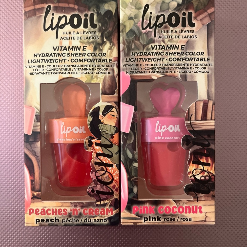 Lip Oil Duo - Peaches 'n' Cream & Pink Coconut